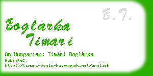 boglarka timari business card